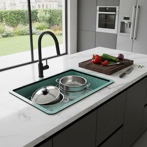 [BAEKJO] Évier profond en émail 540 BLACK-LINE avec une grande surface de nettoyage pour les travaux de cuisine intensifs - Product Image 3