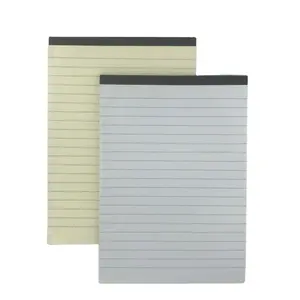 Mejor precio papel amarillo y blanco 80 páginas de una sola línea con margen de regla Flip Chart A5 tamaño bloc de escritura