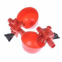 Abreuvoir rouge mangeoires pour animaux poulailler automatique pour oiseaux alimentation volaille poulet volaille buveur eau tasses à boire avec boucle à vis fixe