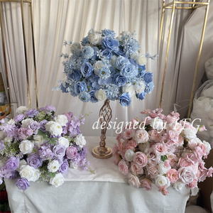 Centrotavola Moderni e Romantici IFG, Sfere Floreali Colorate in Seta da 50cm di Diametro per Decorazione Tavoli da Pranzo - Product Image 3