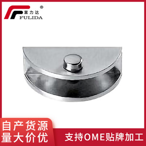 Curved Glass Clips Stainless Steel Screw In Bath <b>Hardware</b> Set Light Chromium Finish Frameless Shelf Support - Product Image 5
