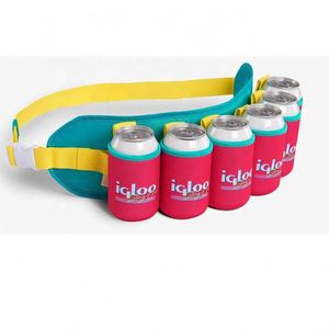 야외 휴대용 물컵 캐리어 홀더 등산 하이킹 맥주 홀스터 캔 6병 팩 벨트 - Product Image 2