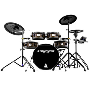 Juego de batería eléctrica electrónica profesional EYE E4 Plus, instrumentos de percusión, kit de almohadilla de batería Musical con cámara de aluminio, juego completo - Product Image 1