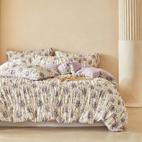 Parures de lit haut de gamme ultra douces et inaltérables, collections personnalisées, taille double et queen, ensemble de literie 3 pièces avec housse de couette à effet bulles et froncée