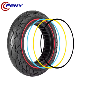 Neumático Sólido Sin Cámara 10X2.125 con Anillo Rojo y Absorción de Impactos para Patinetes <span class=keywords><strong>Xiaomi</strong></span> M365/PRO/PRO2/<span class=keywords><strong>1S</strong></span> y Kukirin M4/M4 Pro/G2 Max - Product Image 1