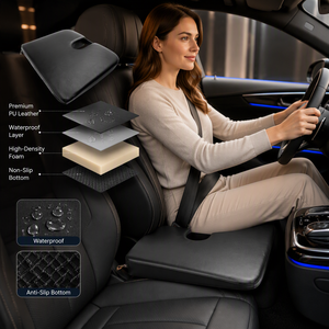 Cojín de Asiento Transpirable en Forma de U de Espuma Viscoelástica, Alivio para Hemorroides, Antideslizante, Impermeable, para Automóvil, Silla de Ruedas, Comodidad para Personas Mayores - Product Image 1