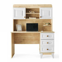 Bureau d'étude pour enfants ALVIS en chêne et blanc, table d'étude en bois pour enfants