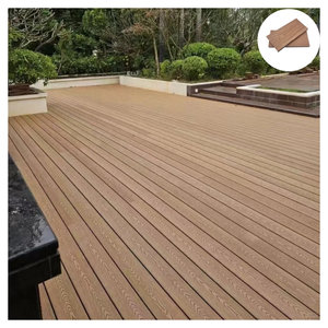 Tarima Exterior Antideslizante de WPC, Madera Plástica Compuesta, con Relieve 3D, Impermeable, con Aspecto de Madera - Product Image 1