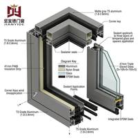 Fenêtres à battants et à basculer en aluminium à rupture de pont thermique, double vitrage, écoénergétiques pour les maisons européennes, sur mesure, OEM, ODM, certifiées CE