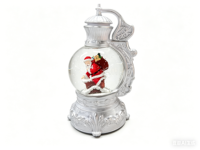 Weihnachtliche Farbeffekt-Silberpulver-Laterne mit Licht, 100MM Halbkreisförmig mit Blumen und Pferdemotiv