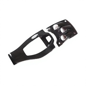 Accessoires intérieurs de voiture en fibre de carbone véritable de haute qualité pour Ferrari 458 2011-2016, panneau du bouton de changement de vitesse de la console centrale - Product Image 1
