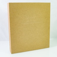 Boîte de classement pratique à 3 anneaux en carton gris robuste recouverte de papier kraft