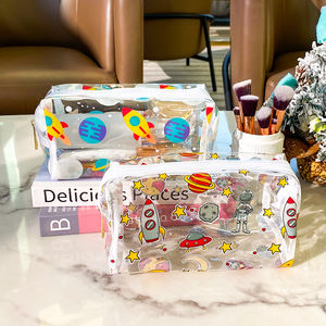 Oem-nuovissima moda trasparente custodia per il trucco borsa da toilette multiuso stampa da viaggio in pvc trasparente custodia per il trucco cosmetico - Product Image 5