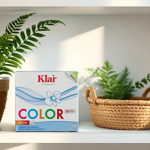 Lessive en poudre végane écologique KLAR sans parfum pour couleurs 1,375 kg – 27 lavages – Idéale pour bébés – Personnalisable - Product Image 2