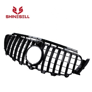 Calandre avant noire avec trou pour caméra GT GTR pour Mercedes Benz W213 Classe E E200 E300 E250 <span class=keywords><strong>E320</strong></span> E350 2016 2017 2018 - Product Image 2