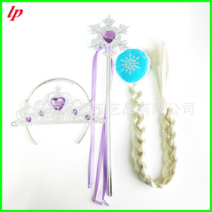 <b>Elsa</b> Princess Snowflake Magic Wand Blue Heart Crystal Stick For Children <b>Costume</b> Party Birthday Accessory - Product Image 3
