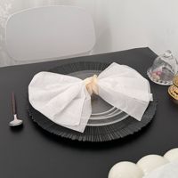 Assiette de présentation noire de 13 pouces pour décoration d'église et réception de mariage, sous-assiette de restaurant