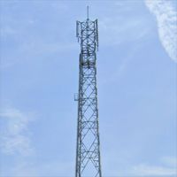 Torre de Comunicación de Acero Angular Galvanizado en Caliente de 40 Metros y 4 Patas, Certificación CE, Huella Compacta Cuadrada, 5G Suburbano