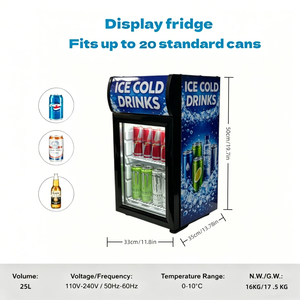 Mini-réfrigérateur portable Nuelead NE-25CL avec porte en verre transparent et serrure pour voiture et usage domestique - Product Image 2