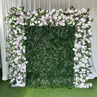 Fleurs en soie en gros, mur de fleurs artificielles pour la décoration d'événements de mariage