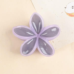 Pince à cheveux florale tendance pour femme, pince requin en plastique, accessoires pour cheveux, vacances, plage, mariage, fête - Product Image 2