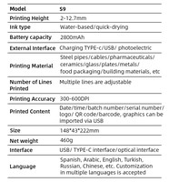 Imprimante jet d'encre portable à écran tactile Willita - Codeur intelligent pour film/feuille/sacs, multifonctionnelle, haute productivité, date et heure