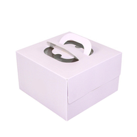 Boîte à gâteau d'anniversaire de vente chaude 4 pouces 6 pouces 8 pouces portable mousse au fromage domestique petite boîte d'emballage de crème pâtissière