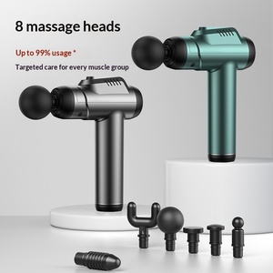 Pistolet de massage professionnel sans fil à moteur à balais avec contrôle de la fréquence, 4 têtes de massage, autonomie de 6 à 8 heures, vente directe usine - Product Image 1