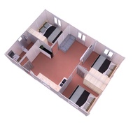 Conteneur de luxe emballé à bas prix, 40 pieds, maison, hôtel