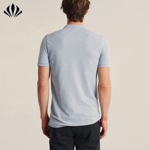 <span class=keywords><strong>Polo</strong></span> con cuello de banda para hombre, <span class=keywords><strong>Polo</strong></span> de tres botones para hombre, <span class=keywords><strong>Polo</strong></span> de tenis de piqué de mezcla de algodón - Product Image 3