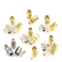 50ohm para SMA macho a hembra conectores coaxiales de ángulo recto MONTAJE DE Cable de contacto de cobre conectores RF de placa PCB a la venta