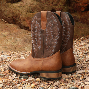 Botas Vaqueras de Moda para Hombre, Estilo Popular, Diseño Martin, Botas Vaqueras de Goma para Hombre, Botas Vaqueras Occidentales de Moda para Hombre - Product Image 6