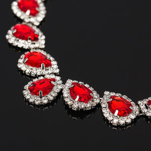 WN168 באיכות גבוהה Teardrop כלה תכשיטי סט קולר שרשרת ועגילי סט תכשיטים להגדיר סיטונאי - Product Image 4