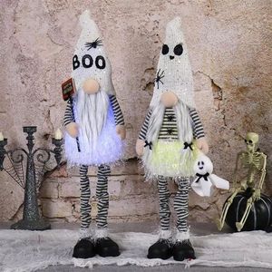 Gnomos Brillantes de Halloween, 2 Piezas, Lindos Peluches de Bruja con Luces que Cambian de Color - Product Image 1