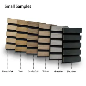 Sunwings Painel de parede acústico de ripas de madeira de carvalho preto | Estoque nos EUA | 2 pacotes 23,5 ''x 94,5'' Painel de parede à prova de som canelado 3D