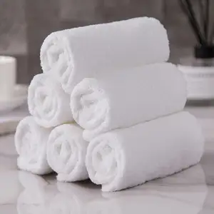 Stock prêt serviette Welcom pur coton blanc hospitalité petit tissu oshibori restaurant de luxe serviettes chaudes pour les mains serviette humide