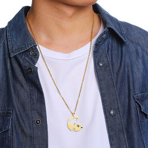 Set di 2 Collane con Ciondolo a Forma di Coppia di Gatti in Acciaio Inossidabile, Collana dell'Amicizia con Pezzi di Puzzle Yin <span class=keywords><strong>Yang</strong></span> Abbinati, Regalo - Product Image 6