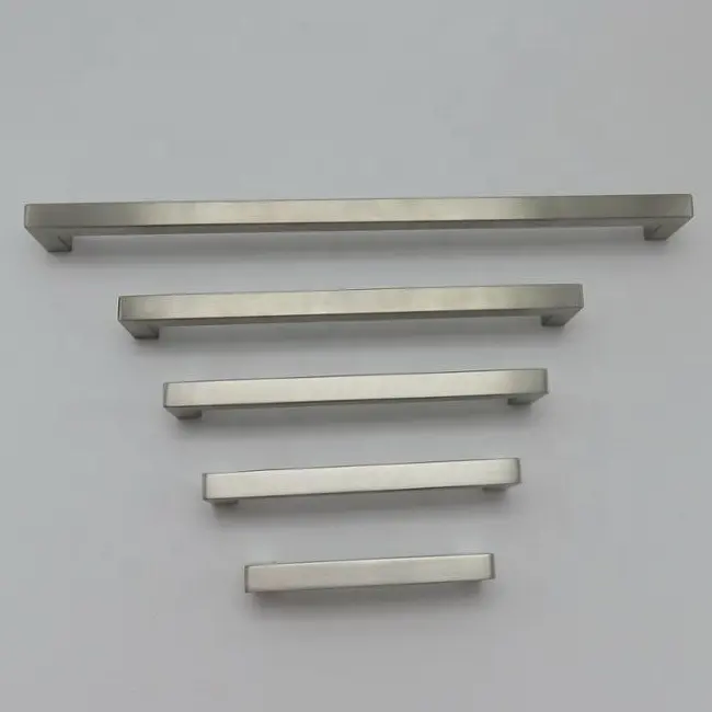 stainless steel 201 hollow satin square tube kitchen cabinet pull furniture handle