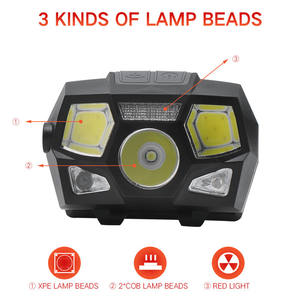 Mini phare LED XPE + COB LED capteur de mouvement lampe frontale puissant phare Led Rechargeable étanche lampe de poche frontale - Product Image 2