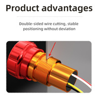 Bouton d'arrêt d'urgence étanche IP67 22 mm 2NC avec 4 fils pour charge de véhicule électrique, robot, machine