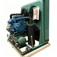 Unité de condensation industrielle à refroidissement par air à décharge latérale pour chambre froide, réfrigération professionnelle à piston alternatif