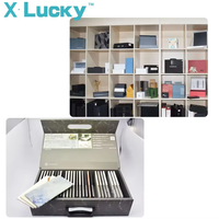 Nouveau style marbre affichage valise quartz artificiel pierre échantillon boîte vitrine quartz échantillon boîte pierre échantillons valise