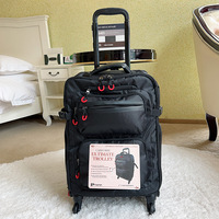 Valise à roulettes Oxford Fashion légère et imperméable, design uni, fermeture à glissière et fermoir, poignée souple, unisexe