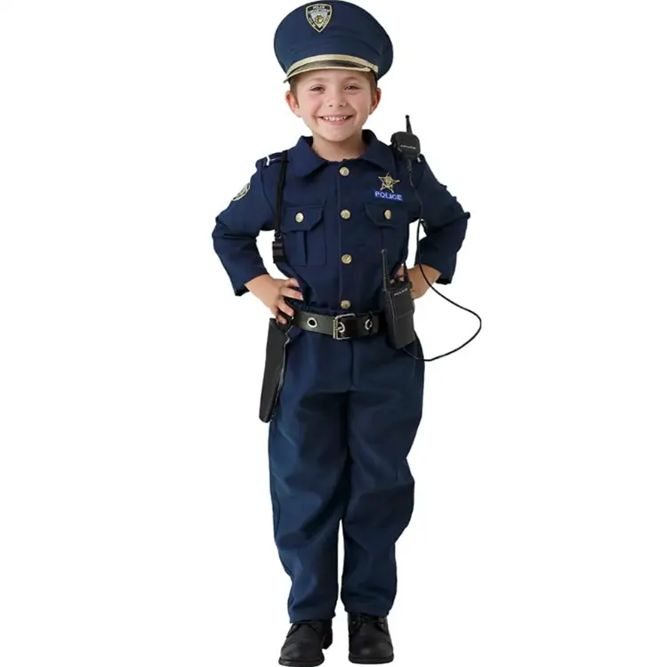 Kinderen Jongen Politieagent Kostuum Halloween Cosplay Party Kostuum America Politie Kostuum