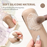 Offre Spéciale voyage silicone maquillage porte-pinceau magnétique Portable Silicone cosmétique visage brosses support pour maquillage outils organisateur