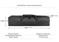 Kit d'éclairage photo LED avec sac de rangement en nylon imperméable à fermeture éclair, support de lumière, trépied et boîte à lumière souple