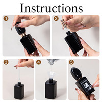Flacon de parfum carré dégradé de 30 ml et 50 ml, atomiseur en verre haut de gamme, flacon de voyage rechargeable portable