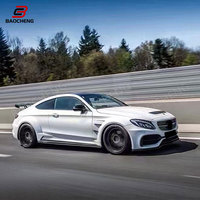 Pour Mercedes Benz classe C C63 W205 avec kit carrosserie large style PD qualité parfaite fibre de verre pare-chocs avant arrière jupes latérales ailes