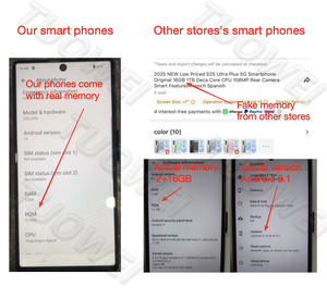 รุ่น<span class=keywords><strong>ท</strong></span>ี่สูงจริง S25Ultra 12 + 512GB อัปเดตเครือข่ายที่รวดเร็วมีคุณภาพดีกว่าในการสแตนด์บายได้นาน5G สมาร์ทโฟนที่ปลดล็อกทั่วโลก - Product Image 6