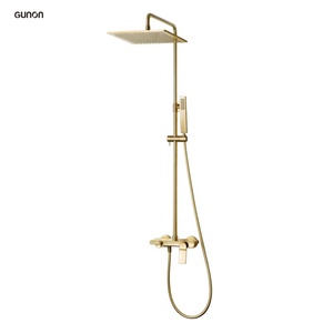 Gunon 3 функция золотой роскошный набор для душа матовый латунный душ - Product Image 1